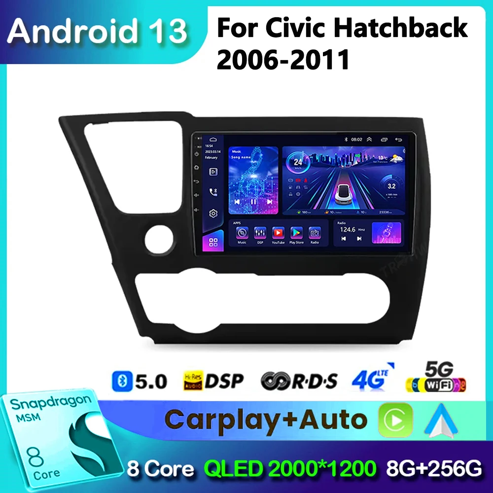 

Автомагнитола 2 din для Honda Civic 9 2013-2016, мультимедийный видеоплеер с GPS-навигацией и Android No 2din