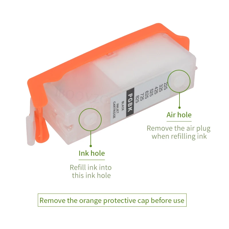 IBOQVZG 5x 100ml Ink Refillable 525 526 PGI-525 CLI-526 XL Cartridge + ARC Chips Pixma MG5300 MG5200 IX6550 MG6250 MG8150 MG8250