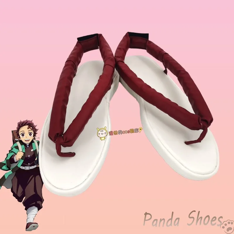 Kimetsu Kamado Tanjiro Cosplay Shoes Anime Character Clogs Boots Comic Cosplay Costume Prop Shoes for Halloween