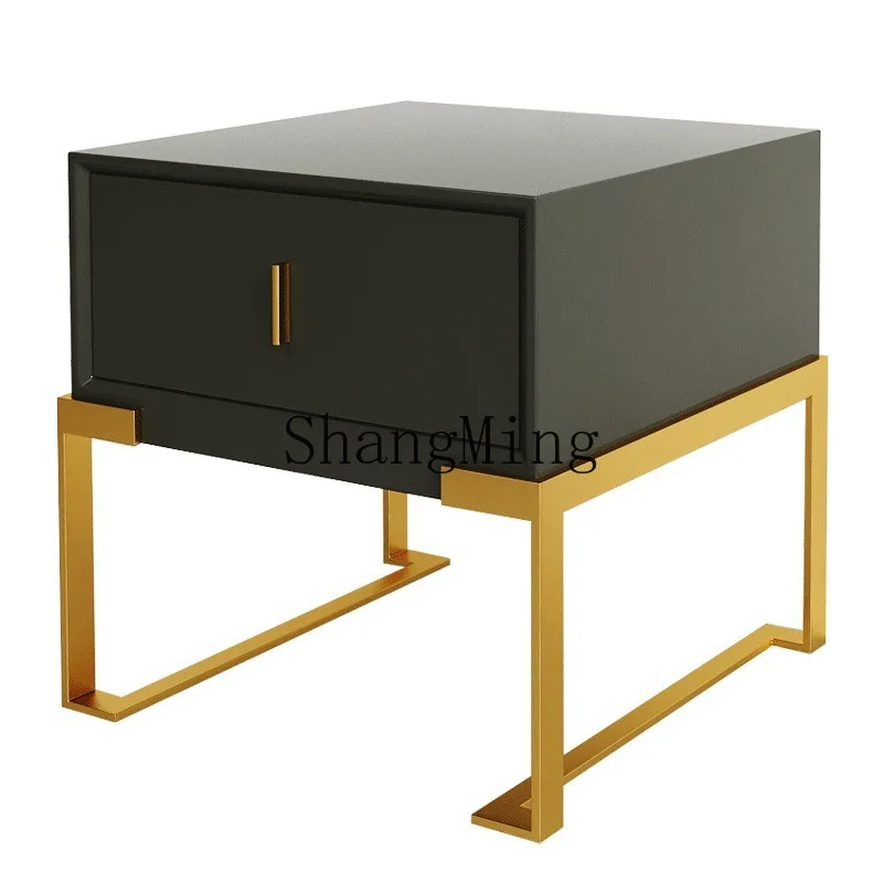 

ZYY light luxury bedside table simple modern bedroom locker solid wood storage bedside table