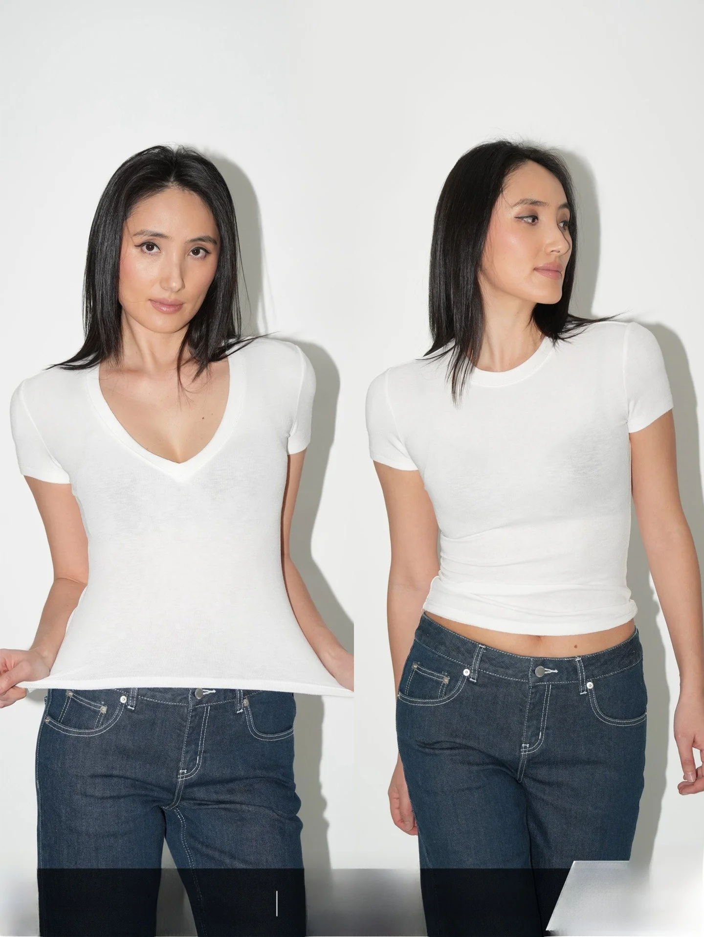 

Женская футболка WellD Snowflake Cotton с коротким рукавом, весна-лето, базовая универсальная модель, повседневная, приталенная, из модала