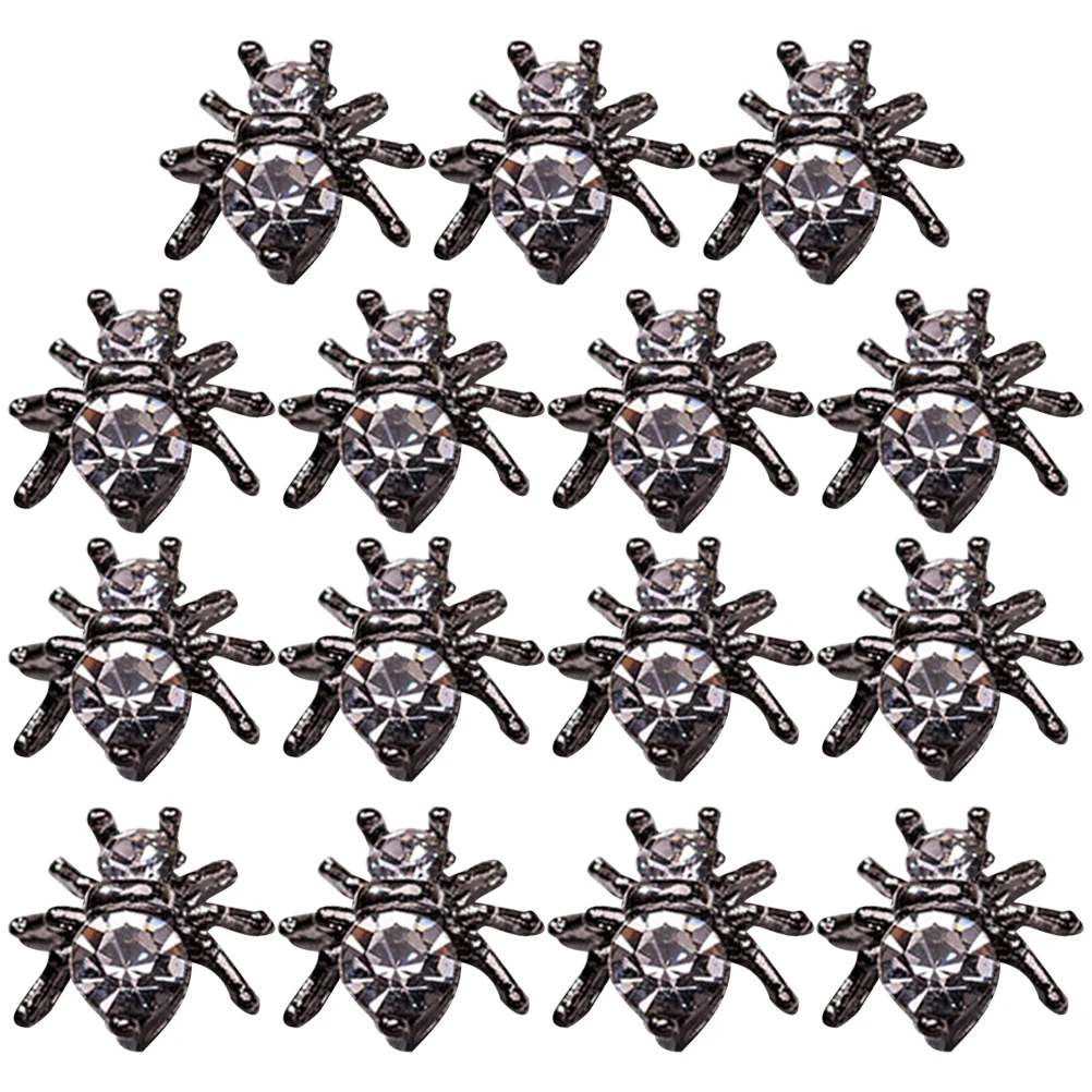 

20Pcs Spider Nail Charms Alloy Reusable Lightweight 3D Gothic Nail Art Decoration Halloween Nails Jewelry Halloween Charms