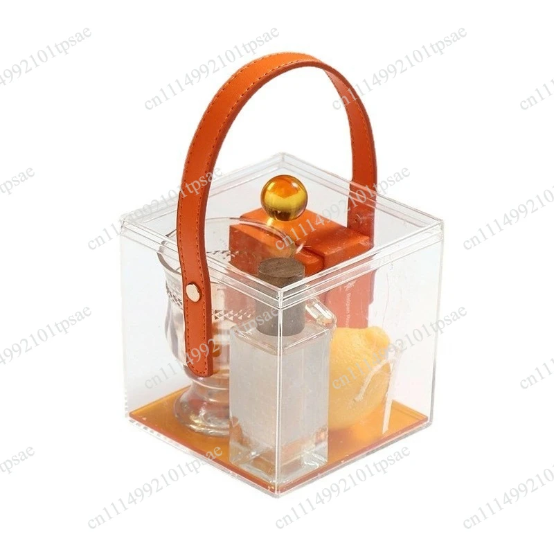 Transparent acrylic box, New Year's gift, wedding candy, portable Christmas packaging box