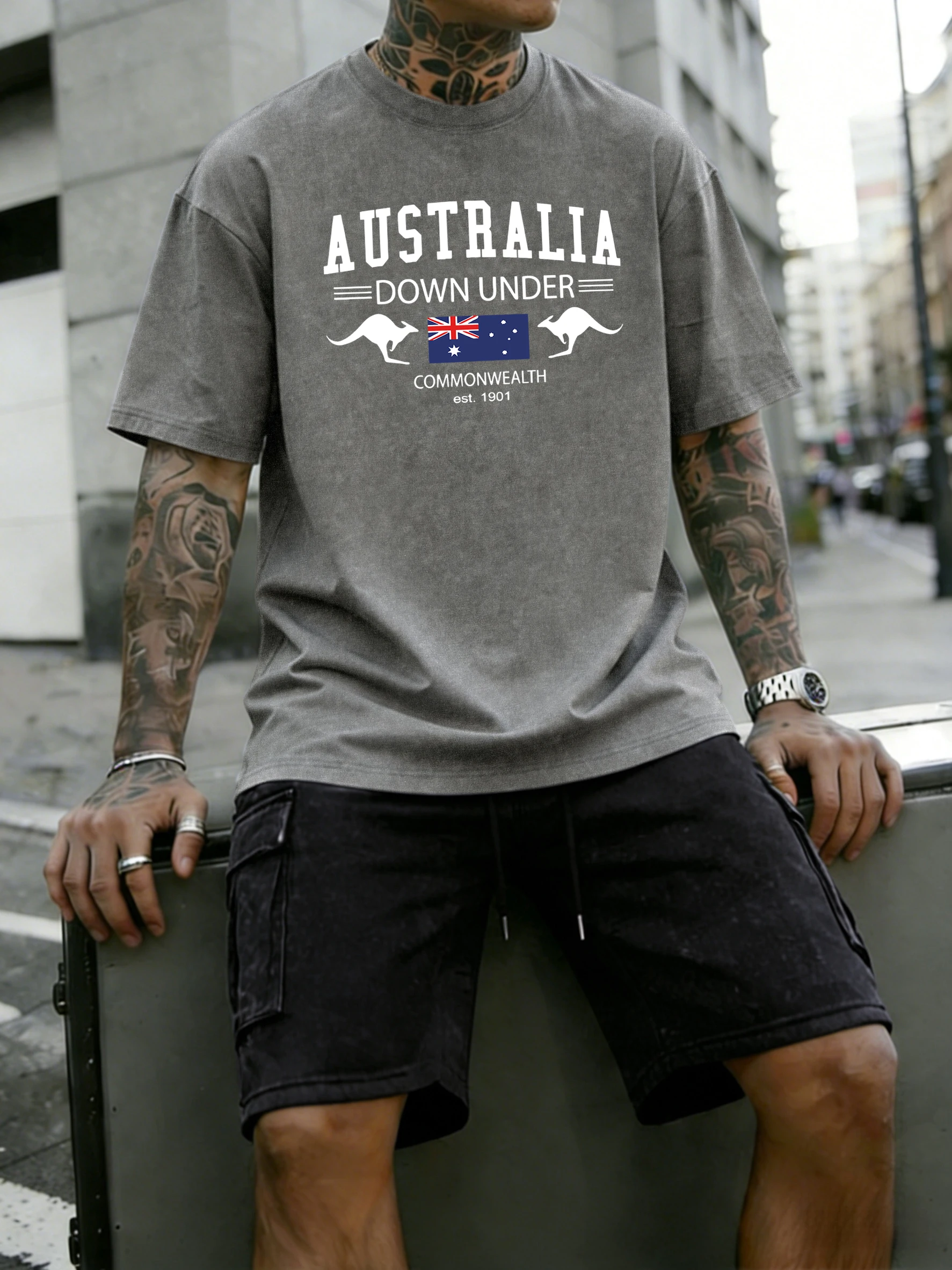 

Новая мужская футболка с принтом «Австралия: Долина Австралии», летняя, удобная, в уличном стиле, повседневная, из мягкого хлопка