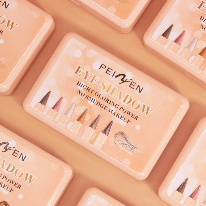 L'ensemble de fards à paupières imperméables et brillants de 6 pièces a un effet durable, créant un maquillage pour les yeux attrayant, idéal pour les cadeaux de vacances.