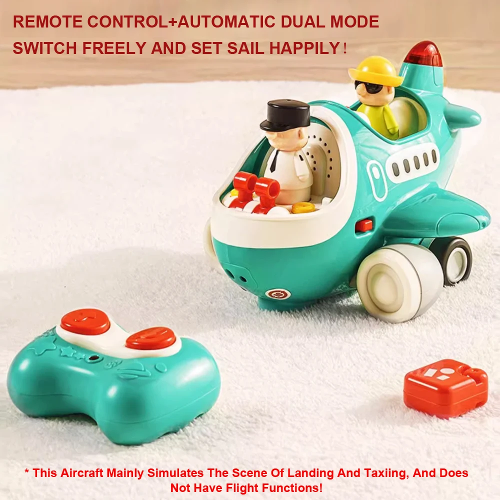 

Sound And Light Remote Control/Automatic Dual-Mode Induction Electric Simulation Airplane, Children's Puzzle Airplane Toy，XT21