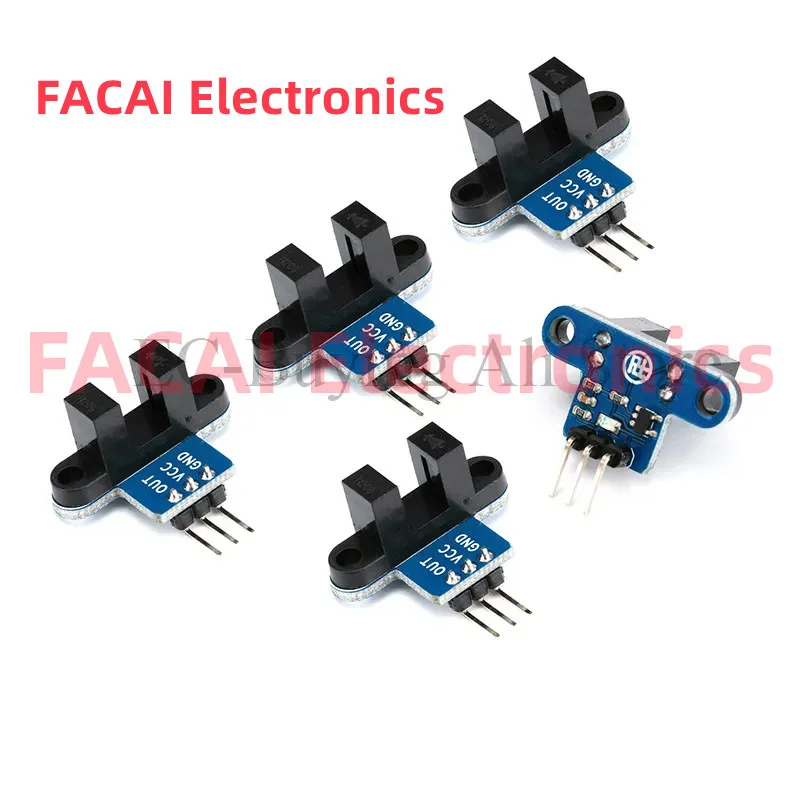 5pcs/1pcS Motor Test IR Infrared Slotted Optical Speed Measuring Sensor Detection Optocoupler Module Board