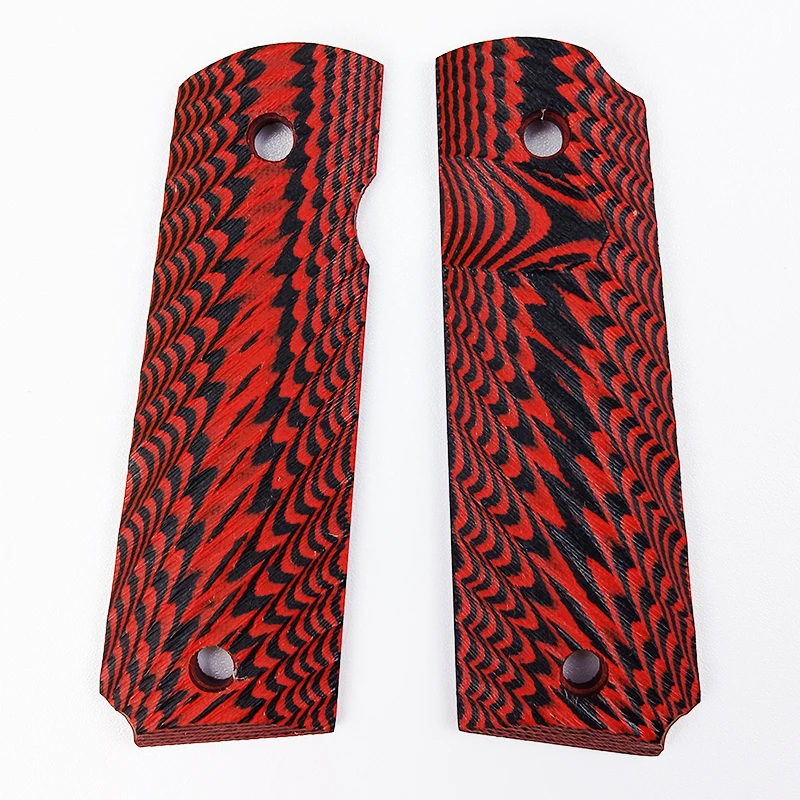 1 Pair G10 Material CNC Tactics 1911 Grips Handle Patch DIY Making Radial Texture Decor Slabs Scales Custom Repair Accessories