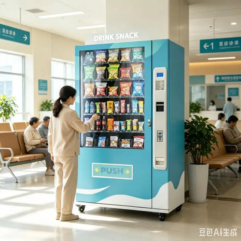 Commercial Snack Vending Machine with QR/Cashless Payment Coin Change Return 22-inch Touch Screen & Remote Monitoring Customized
