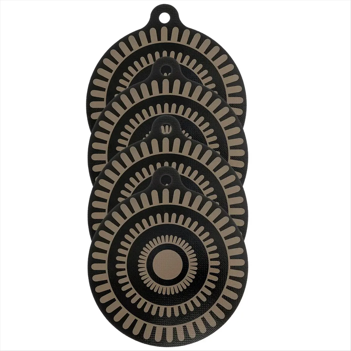 BHBL 4pcs Induction Cooker Insulation Pad Cooktop Protector Mat Potholder Nonslip Silicone Heat Insulation Pad 24cm