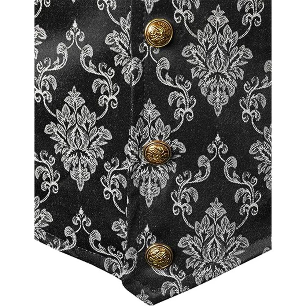 Comfortable Mens Waistcoat Mens Vest Vest Daily Victorian Decorative Pattern Fashion Formal Gothic Polyester Regular Retro