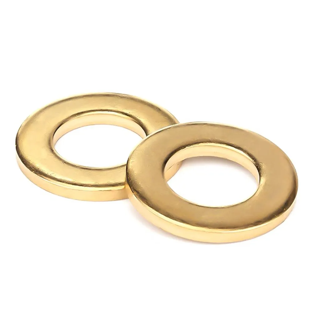 Brass Flat Washer M2 M2.5 M3 M4 M5 M6 M8 M10 M12 M14 M16 M18 M20 M22 Solid Brass Gasket Shim Copper Metal Meson Pad Spacer