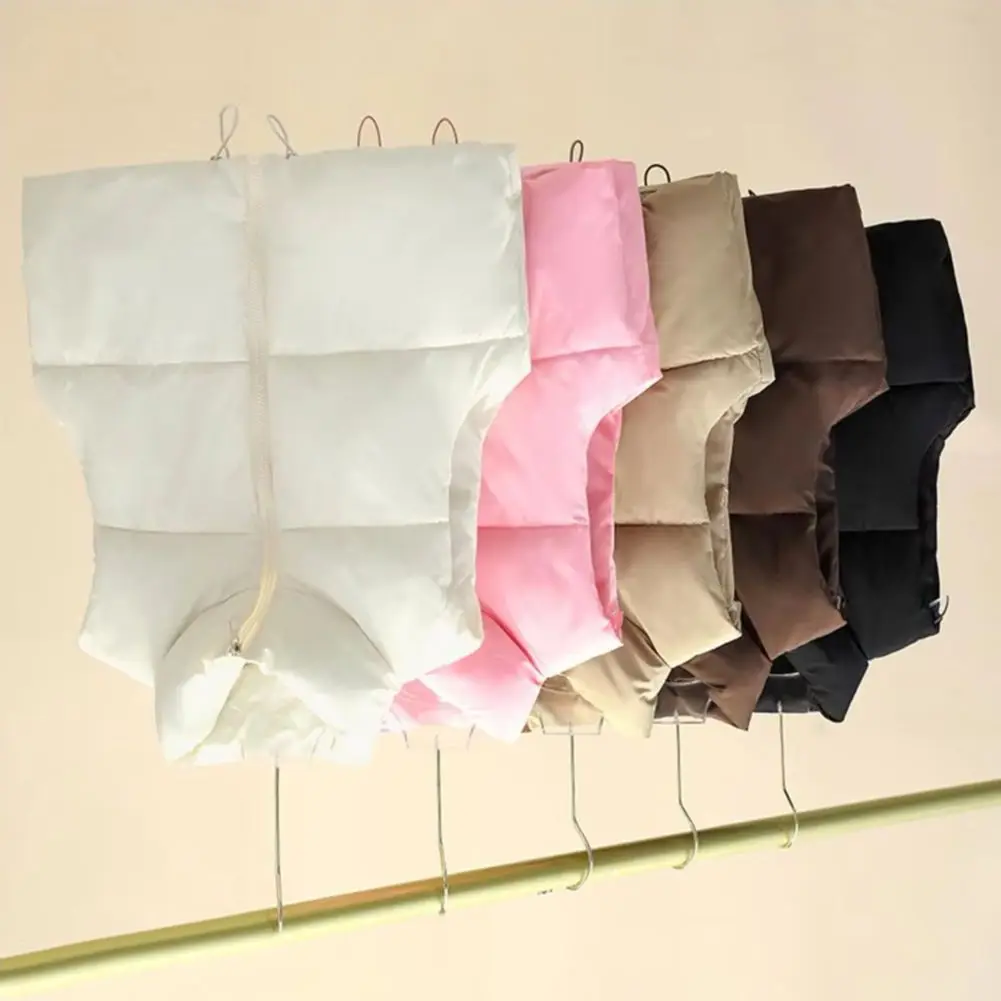 

2025 Autumn Winter Women Vest Solid Color Waistcoat Winter Vest Coat Stand-up Collar Thickened Padded Zipper Sleeveless Jacket