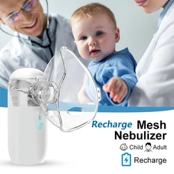Rechargeable Portable Mini Nebulizer Silent Handheld Inhaler Ultrasonic Inhalator Mesh Atomizer Baby Adult Cough Asthma