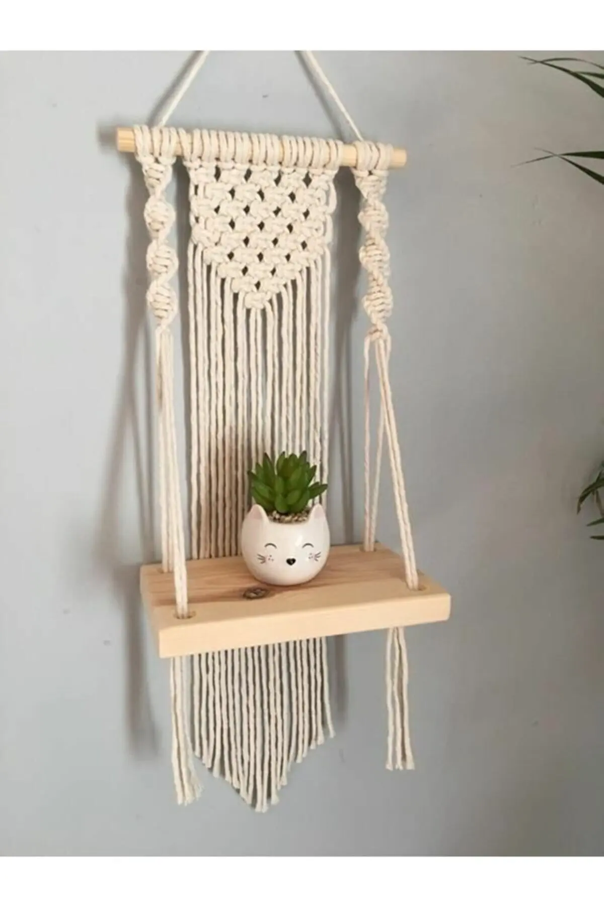 Woman reuse preneur Handcrafted Decorative Macrame Wall Art Flower Rack String Hanging Basket Flower Pot Fast Delivery