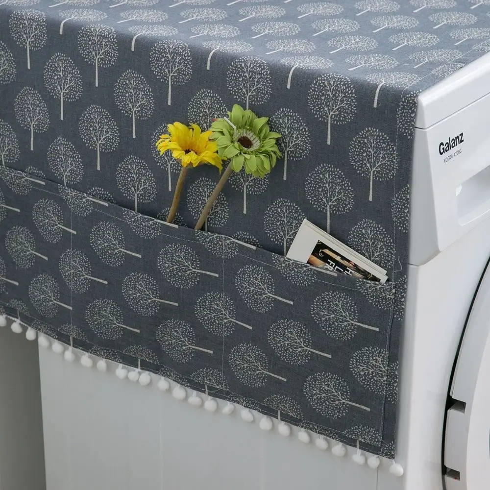 Nordic Microwave Dust Cover Green Leaf Tropical Plant Floral Oven Dust Cover Multi-functional Dustproof