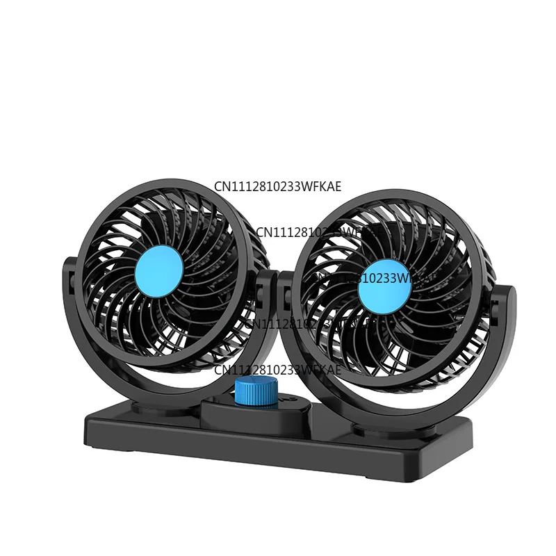 Summer double-headed car fan 12v24V truck fan, van internal electricity, automotive supplies strong cooling view 5