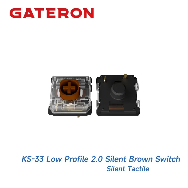 

GATERON KS-33 Low Profile 2.0 Silent Series Keyboard Switch 3 Pin RGB Customized DIY Hot Swap Mechanical Keyboard Gaming Office
