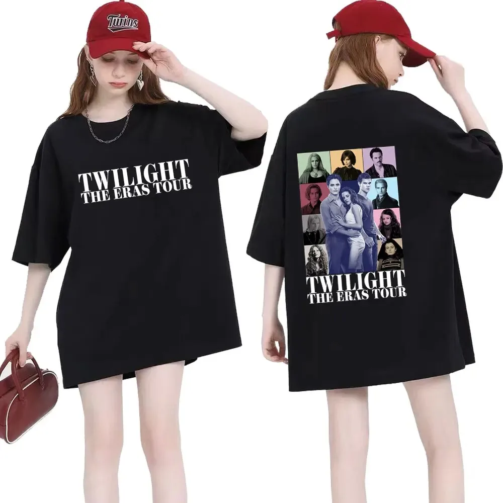 Twilight The Eras Saga T-shirt Bella Jakob Edward 2023 New Graphic T-shirts Men's Women Vintage Cotton Cozy Short Sleeve T Shirt