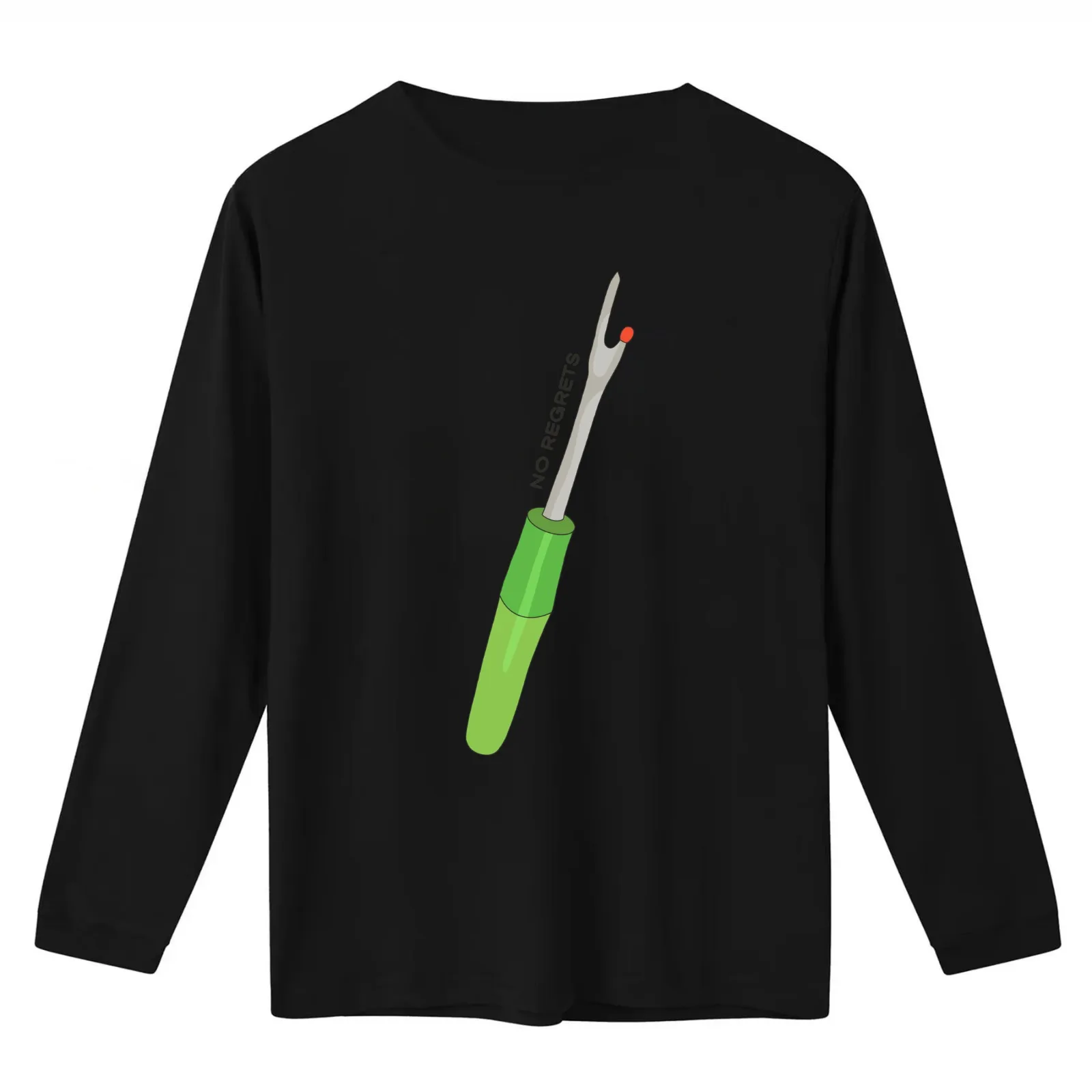 No regrets seam ripper T-Shirt Summer Casual Cotton Tee Oversized Streetwear Tops Vintage Graphic Print Unisex Men Women