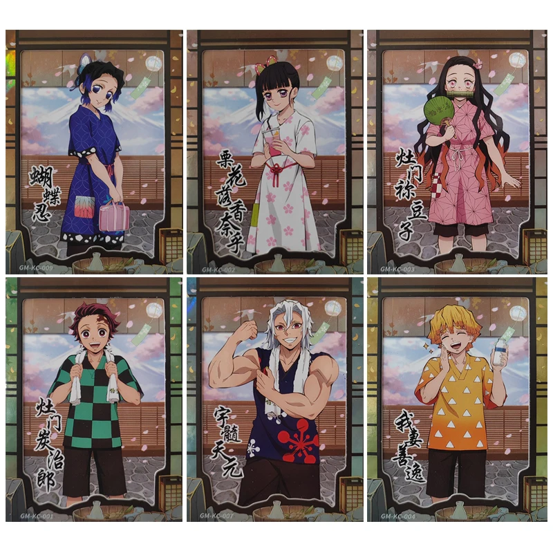 

Аниме Demon Slayer KC карты Kochou Shinobu Uzui Tengen Tomioka Giyuu коллекционные карты подарки на Рождество и день рождения детские игрушки