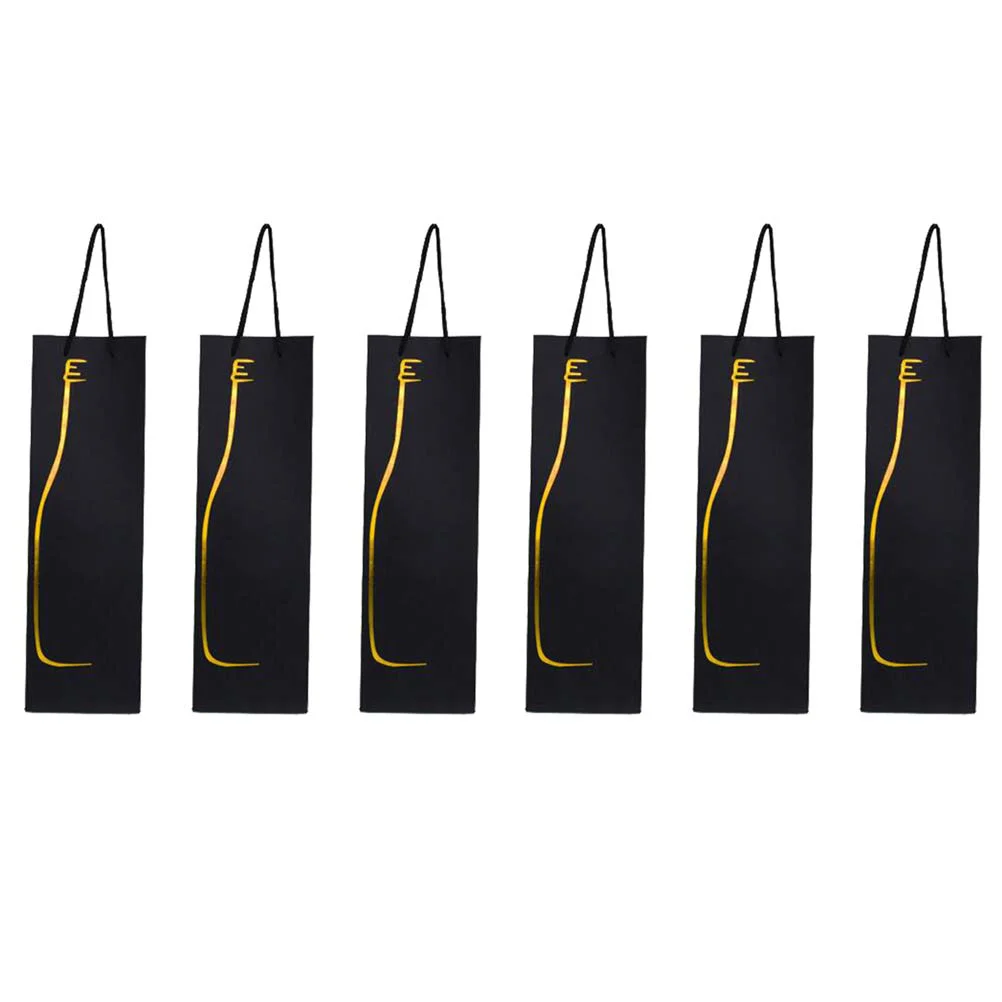 

12pcs Premium Gift Bags Single Bottle Tote (Gold) Bottle Bags