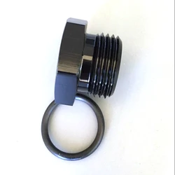 4AN 6AN 8AN 10AN 12AN flare plug O-ring ORB seal fitin, maschio AN raccordi Plug con anello in gomma nero