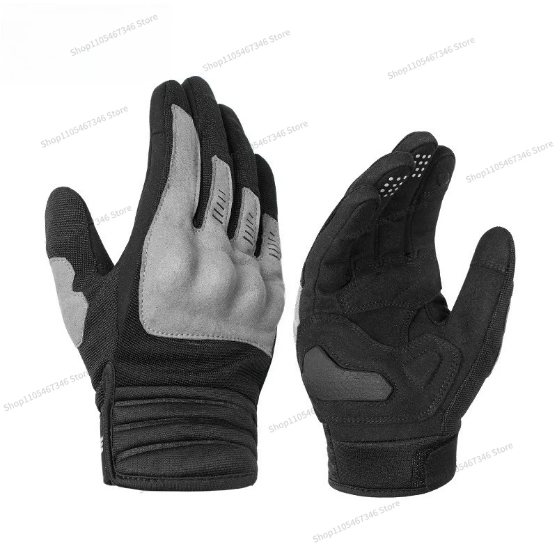 For Motorcycle Riding Gloves, Spring and Summer Full Finger Stair Cloth Breathable  Touch Screen Gloves