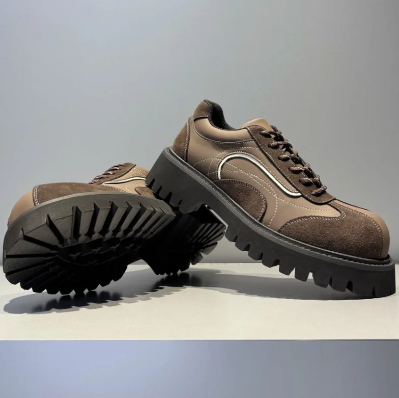 

Мужские туфли 2026: Новые трендовые повседневные туфли для увеличения роста, универсальные, модные, с массивным носком, в стиле дерби