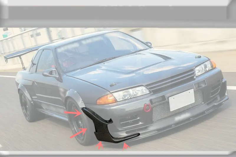 

suitable for Carbon Fiber for Nissan R33 GTR GD Style Front Bumper Canard