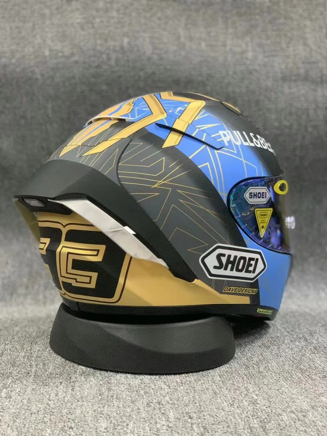 Casco moto integrale X14 Marquez oro blu Equitazione Motocross Racing Casco moto Casco De Motocicleta