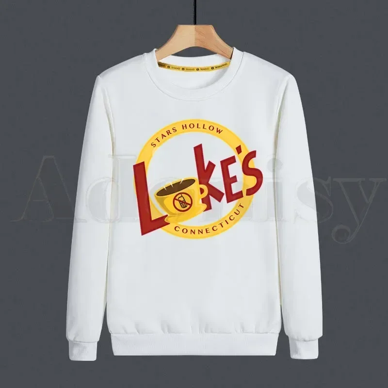 Gilmore Girls Luke's Diner Drink Coffee Ulzzang Hoodies Sweatshirt Print Trend Mens Clothes Hip-Hop Male Crewneck Hoodies Men