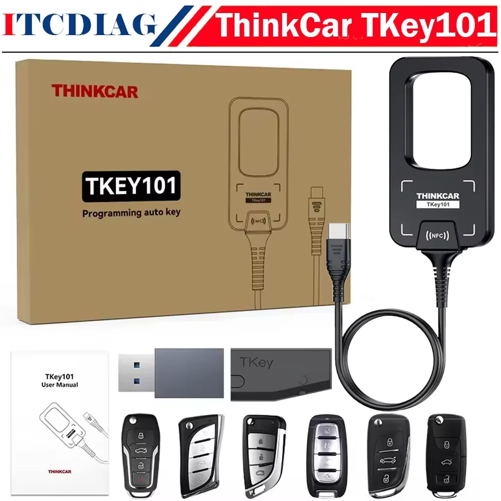 

Универсальный программатор автомобильных ключей THINKCAR TKEY101 с поддержкой дистанционного управления и защитой от угона, работает с чипом Xhorse Super Chip