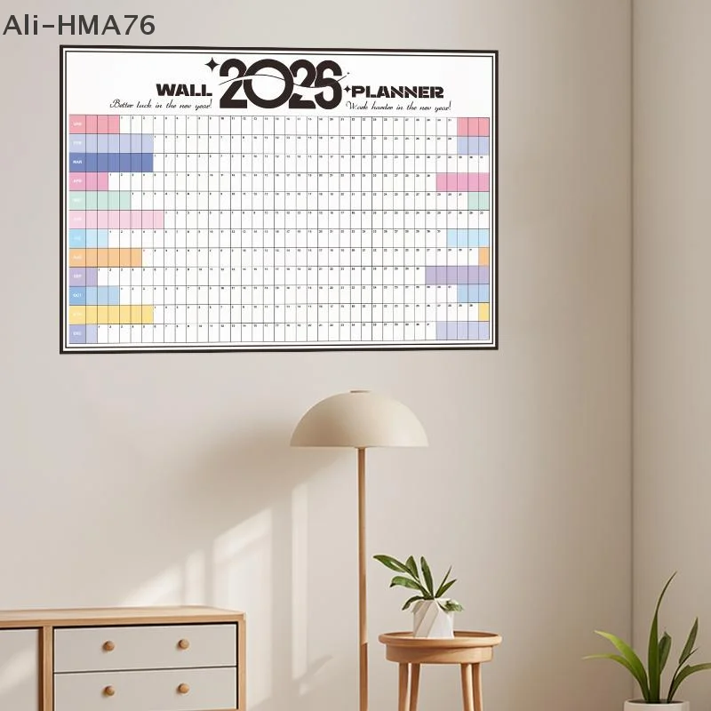 2026 calendário de parede folha de programação única anual pendurado na parede calendário em branco cinta memo planejador diário simples decoração do quarto