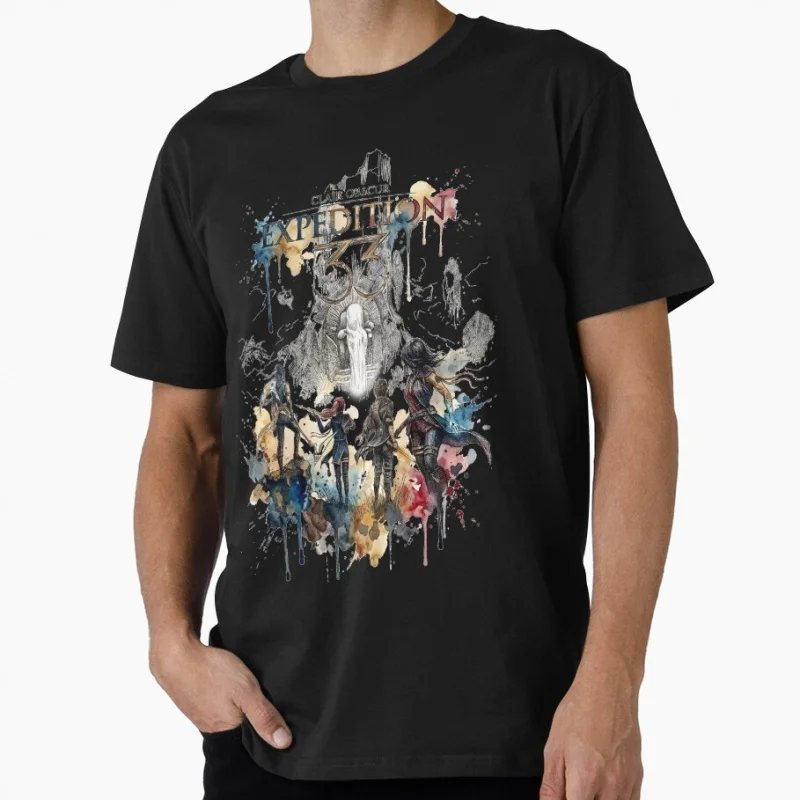 Clair Obscur Maelle Gustave Sciel Lune Monaco Facing Paintress Gift tee for gamer 100% cotton Graphic T-Shirt All size tops