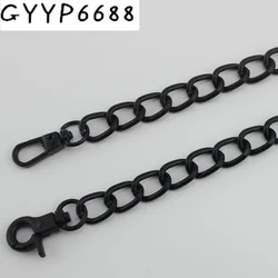 Cadena negra oscura de alta calidad para hacer bolsos, correa de bolso, piezas de bolso, asas de metal, correas de hombro, 1-5-10 piezas, 11mm