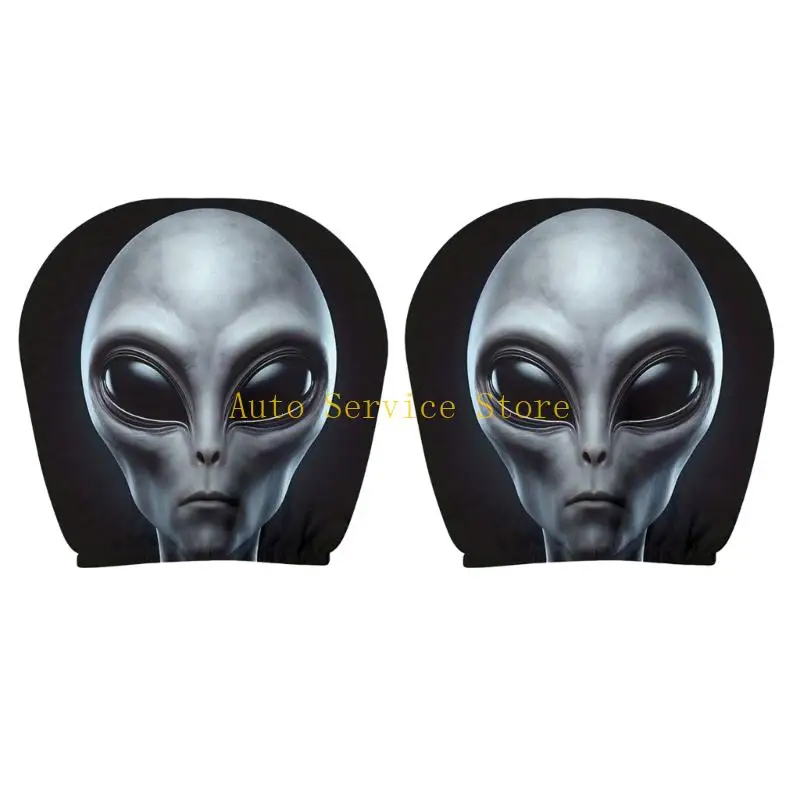 462A Car Headrest Dust Cover Festive Driving Experience Headrest Protectors For Year Round Cabin Humor