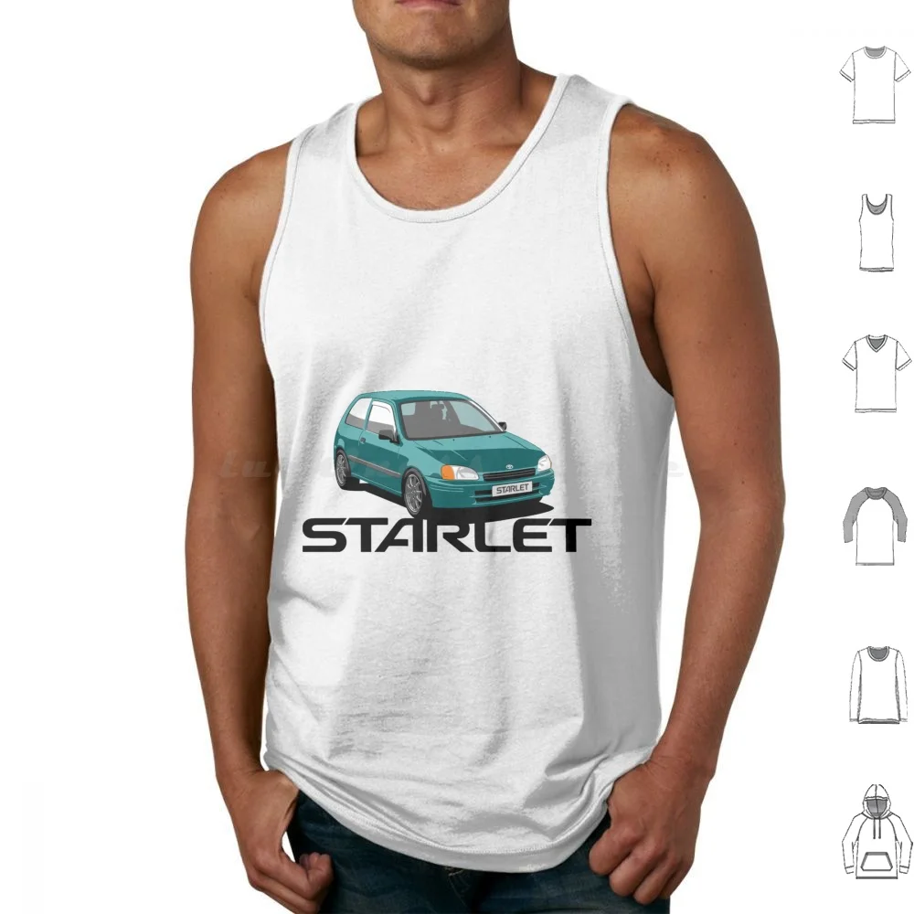 Ep91 Starlet Tank Tops Print Cotton Starlet Ep91 Car Jdm Car Drawing Car Guy Cars Glanza Starlet Glanza Starlet