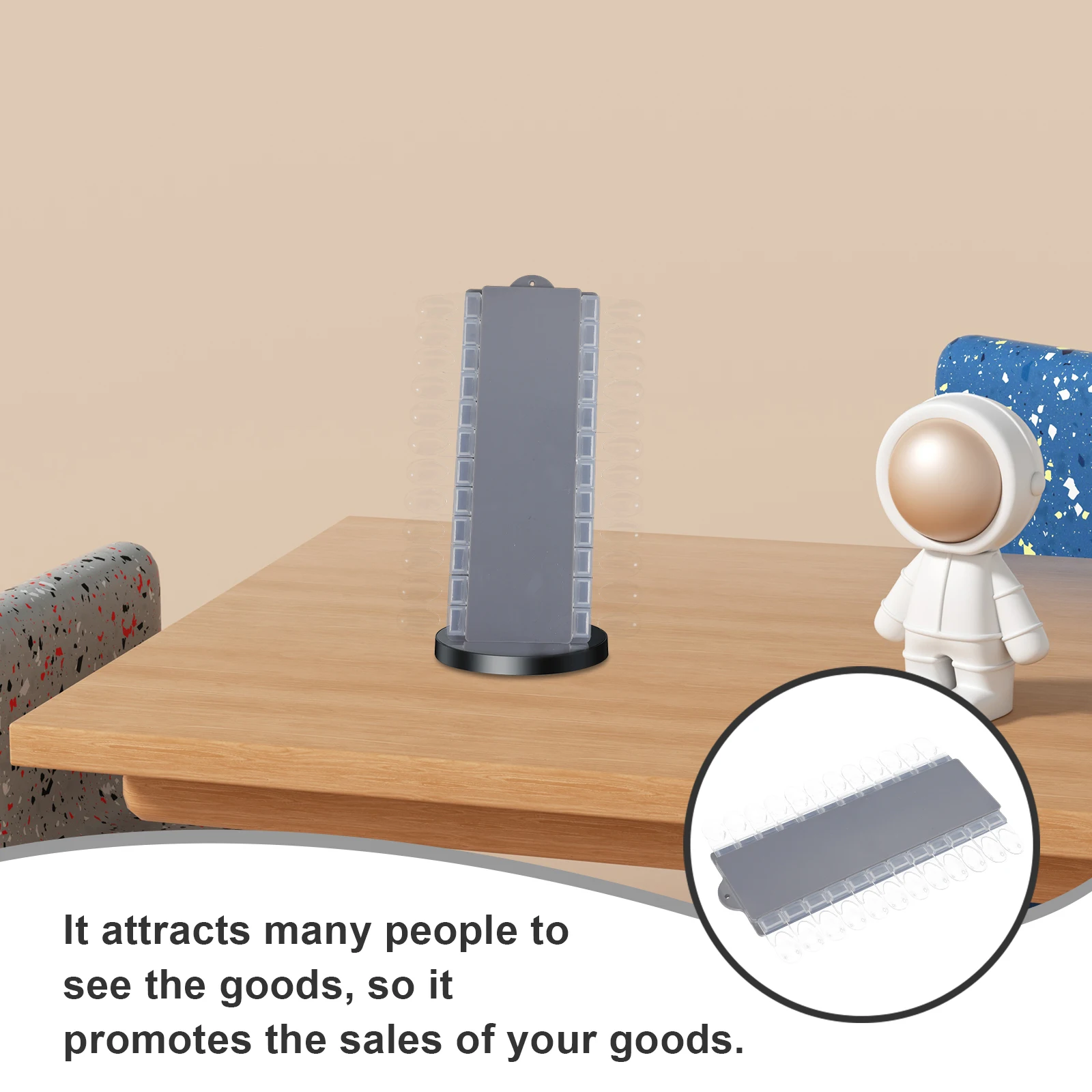 Espositore per manicure premium per carte per unghie da 2 pezzi per la decorazione del negozio del salone Carta per esposizione di colori per unghie multicolori