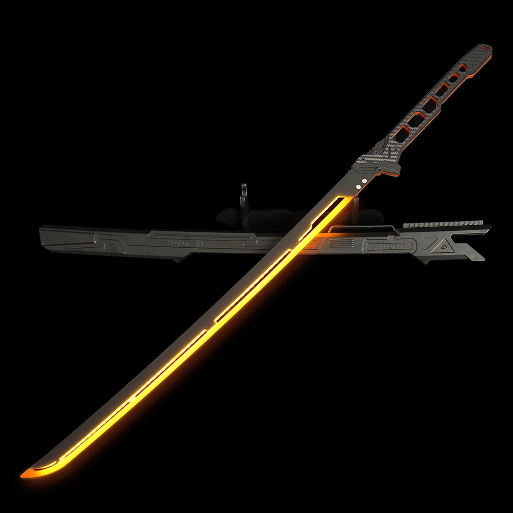 80 centimetri Cyberpunk Gioco Arma Katana Energia Termica Periferica Coltello Luminoso Modello Acrilico Ornamento Collezione Artigianato Regali Giocattoli
