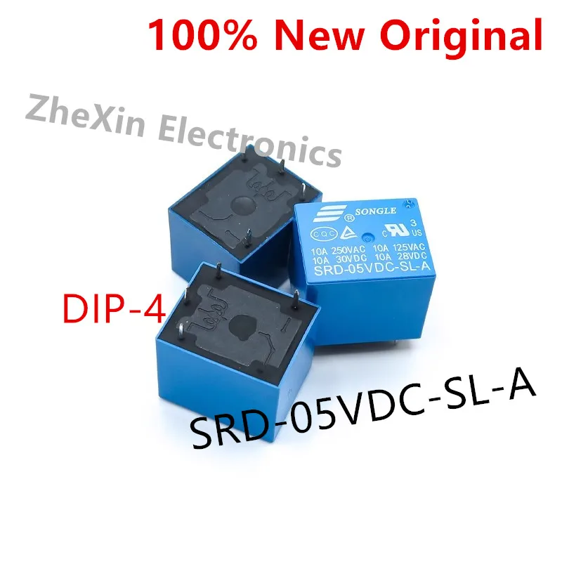 10PCS/Lot   SRD-05VDC-SL-A 、SRD-09VDC-SL-A 、SRD-12VDC-SL-A 、SRD-24VDC-SL-A 、SRD-48VDC-SL-A   DIP-4   New Original Power Relay