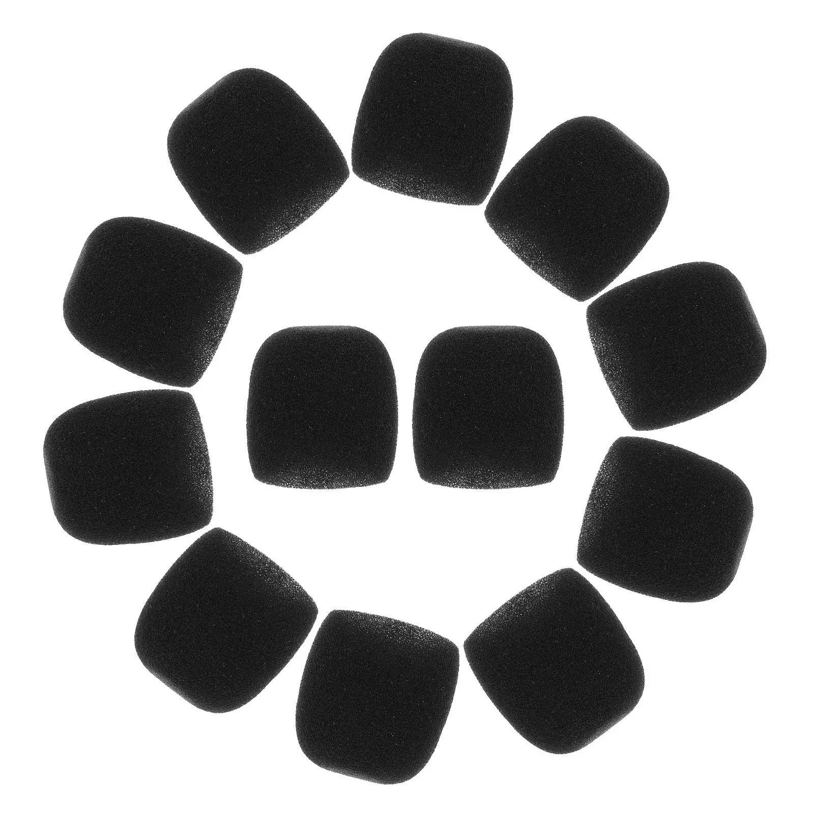 

12 Pcs Microphone Sponge Cover 4 5cm Round Head Inner Foam Protective Windscreen Mic Accessories Recording KTV