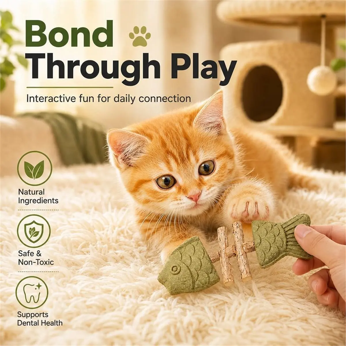 L70A Catnip Silvervine Chew Toy, 2Pcs Cute Shape Cat Dental Sticks for Boredom Relief, Chewing & Enrichment Mixed