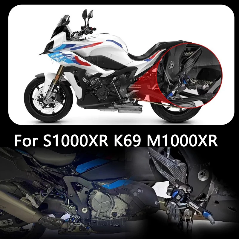 For S1000XR S 1000XR 2020-2025 M1000XR 2023-2025 Motorcycle CNC aluminum Carbon Fiber Racing Rearset Footpeg Footrest RearSet