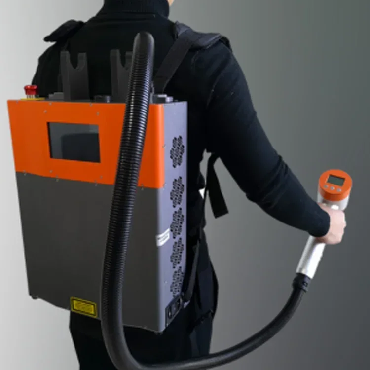 hot sales Portable 50W 100W 200W Backpack Easy To Operate Laser Rust Remover Paint Graffiti Pulse Laser Cleaner Machine