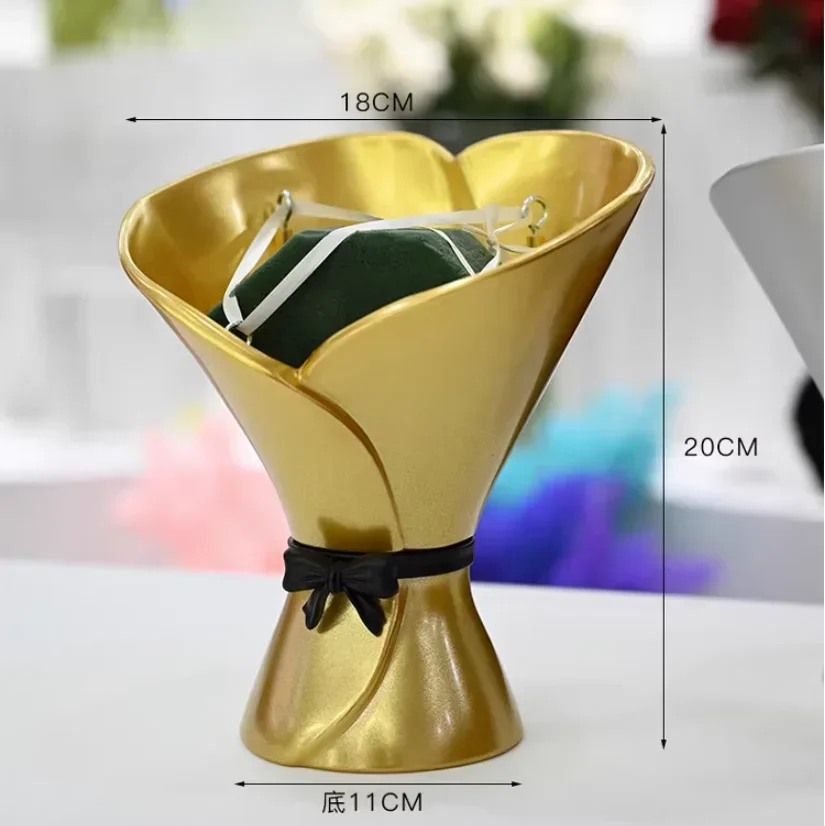 Hand held flower ware Korean Kaleidoscope flower bouquet arrangement box art vase decoration