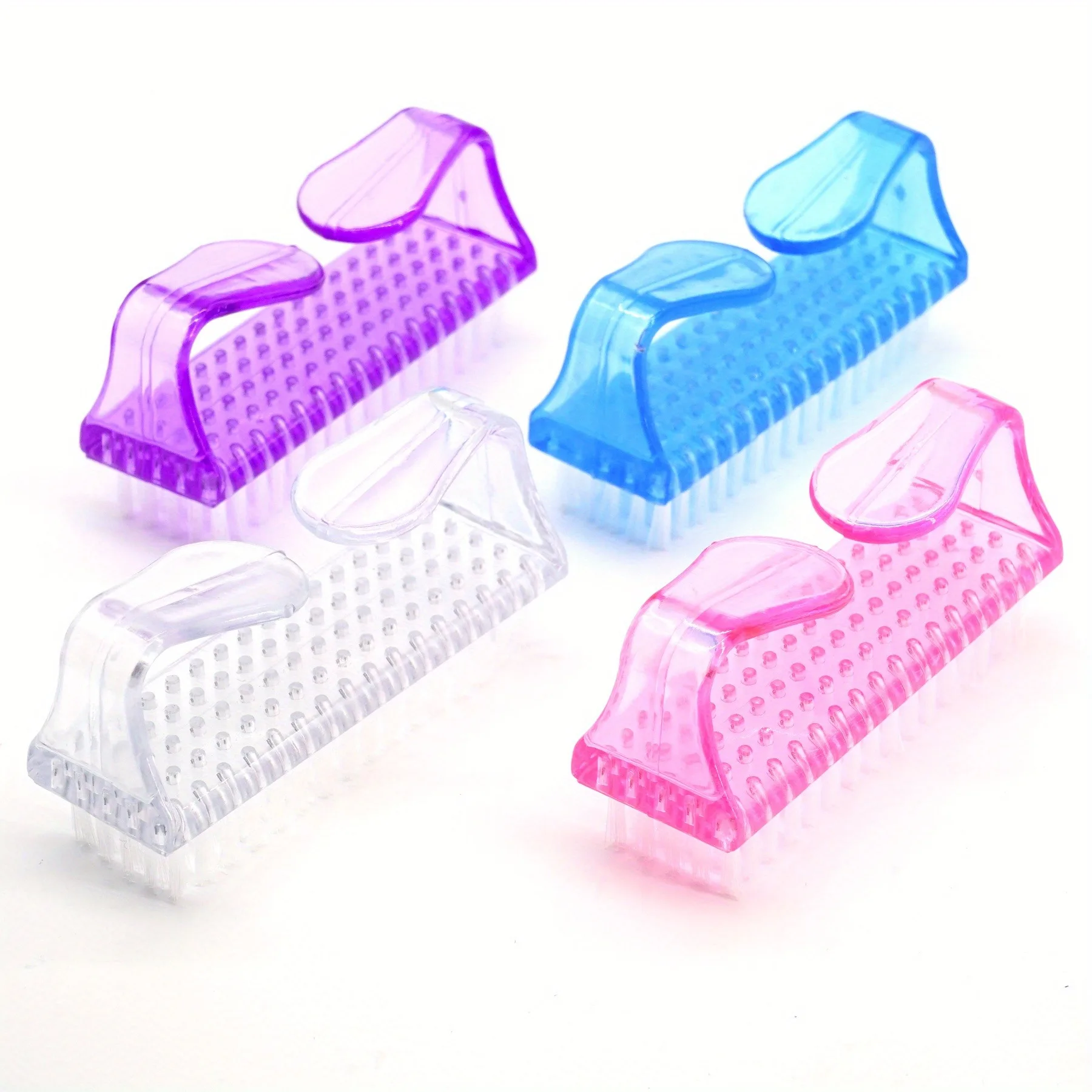 1/2/4/10Pcs/Set Multi-color Nail Art Large Nail Polish Glue Horn Brush Cleaning Brush Plastic Dust Brush Manicure Tools