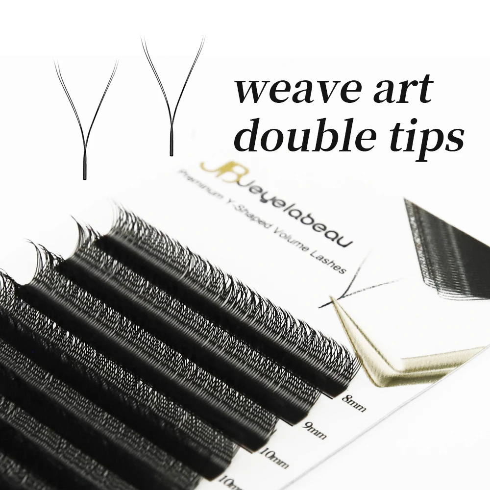 New Arrival YY Shape Natural Eyelashes Extensions Hand-woven Lashes  Makeup Supplies Soft Idividual Two Tip Fake Lash