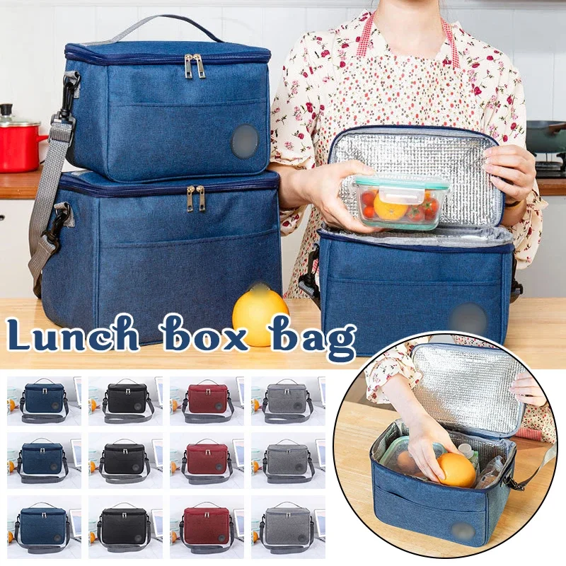 

Premium Insulated Lunch Bag for Students - Large Capacity Thermal Meal Tote with Adjustable Shoulder Strap, Waterproof