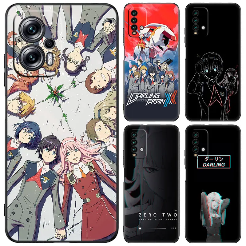 Zero Two Darling in the FranXX Black Case For Xiaomi 13T 12T Pro 12 11 Lite NE 11T Pro 5G Redmi 12 A1 A2 Plus 10A 10C 9A 9T 9C